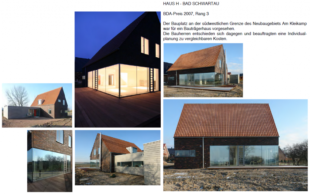 Neubau eines Hauses in Bad Schwartau. Die Bauherren entschieden sich gegen einen Bauträger und für eine Individualplanung zu vergleichbaren Kosten.
